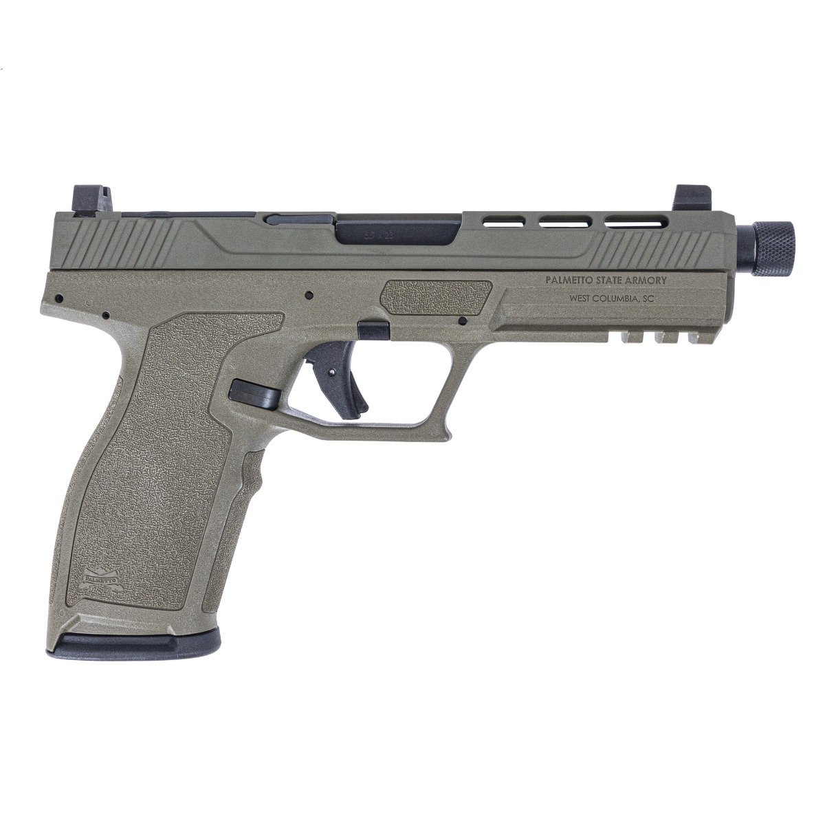PSA 5.7 Rock Complete RK1 Optics Ready Pistol With Threaded Barrel, Sniper Green - Palmetto State Armory