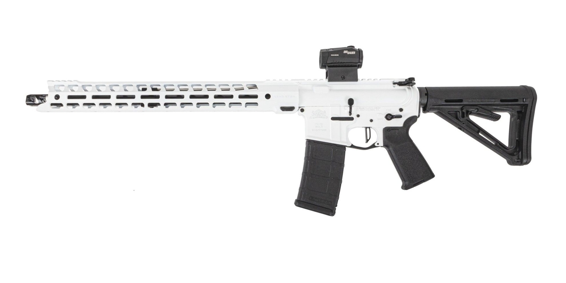 PSA Custom 5.56 NATO 16" Nitride 15" MLOK MOE Rifle w/ 3.5 FLAT FCG - Snow
