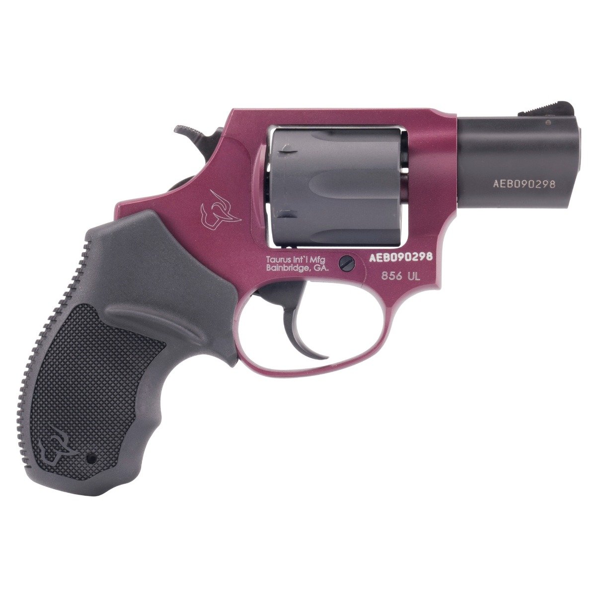 Taurus 856 UL .38sp 2" 6rd Revolver, Black Cherry / Black - 2-85621ULC26