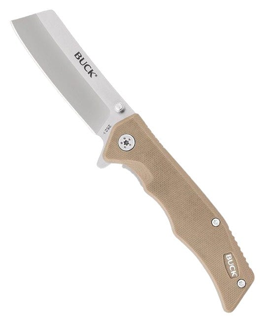 Buck 252 Trunk Folding Cleaver Knife, Tan - 0252TNS-C