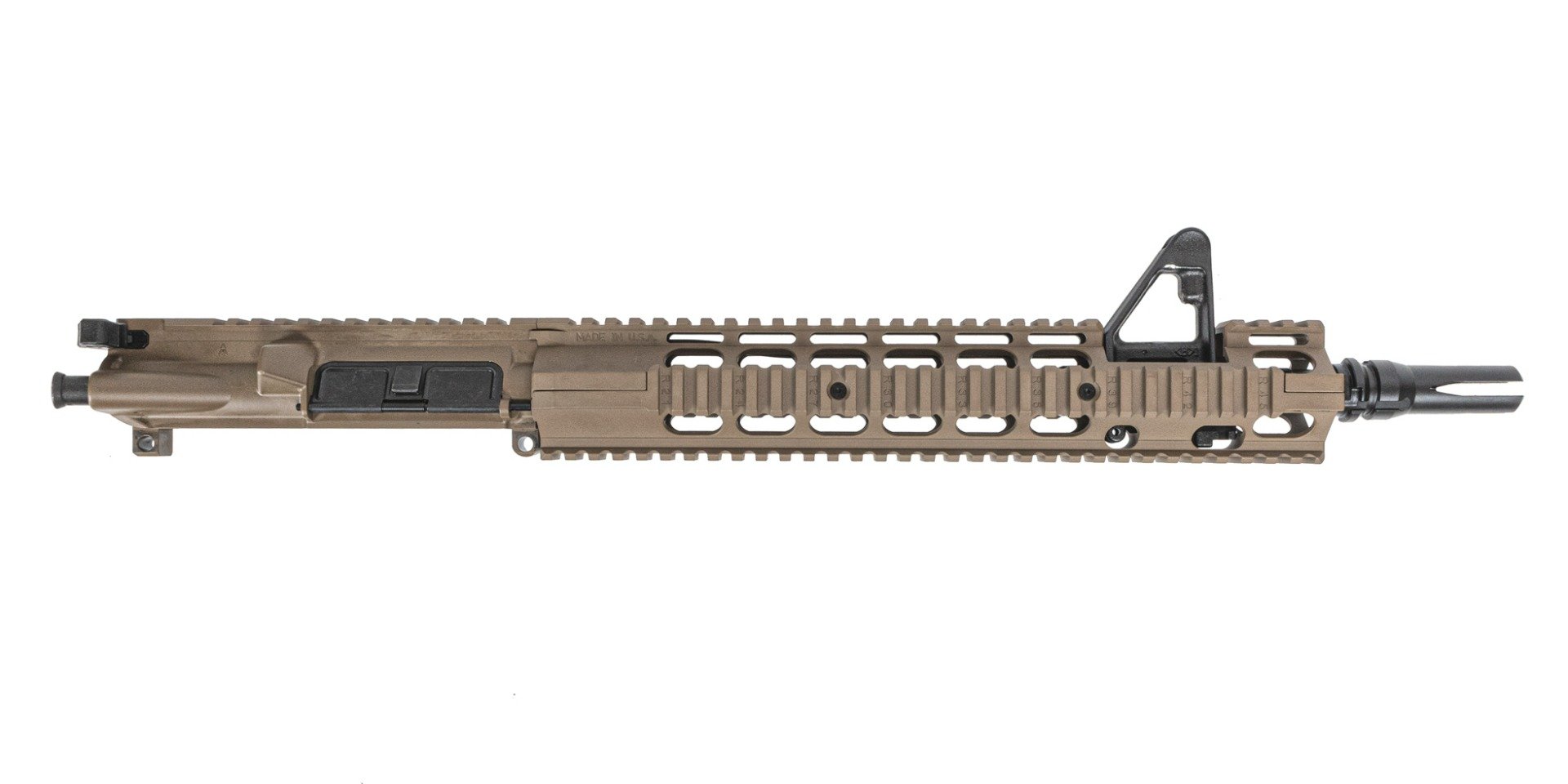 PSA "Sabre" Forged 13.7" Mid-Length 5.56 FSB with 13" Two-Piece Quad Rail & JMAC GFHC-E Pin and weld, Cerakote FDE - Palmetto State Armory