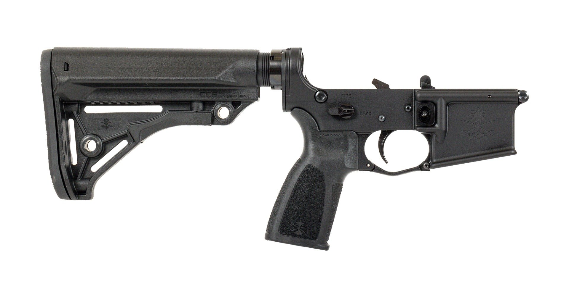Blem PSA Sabre-15 Forged Geissele SSA-E Lower, Black - Palmetto State Armory