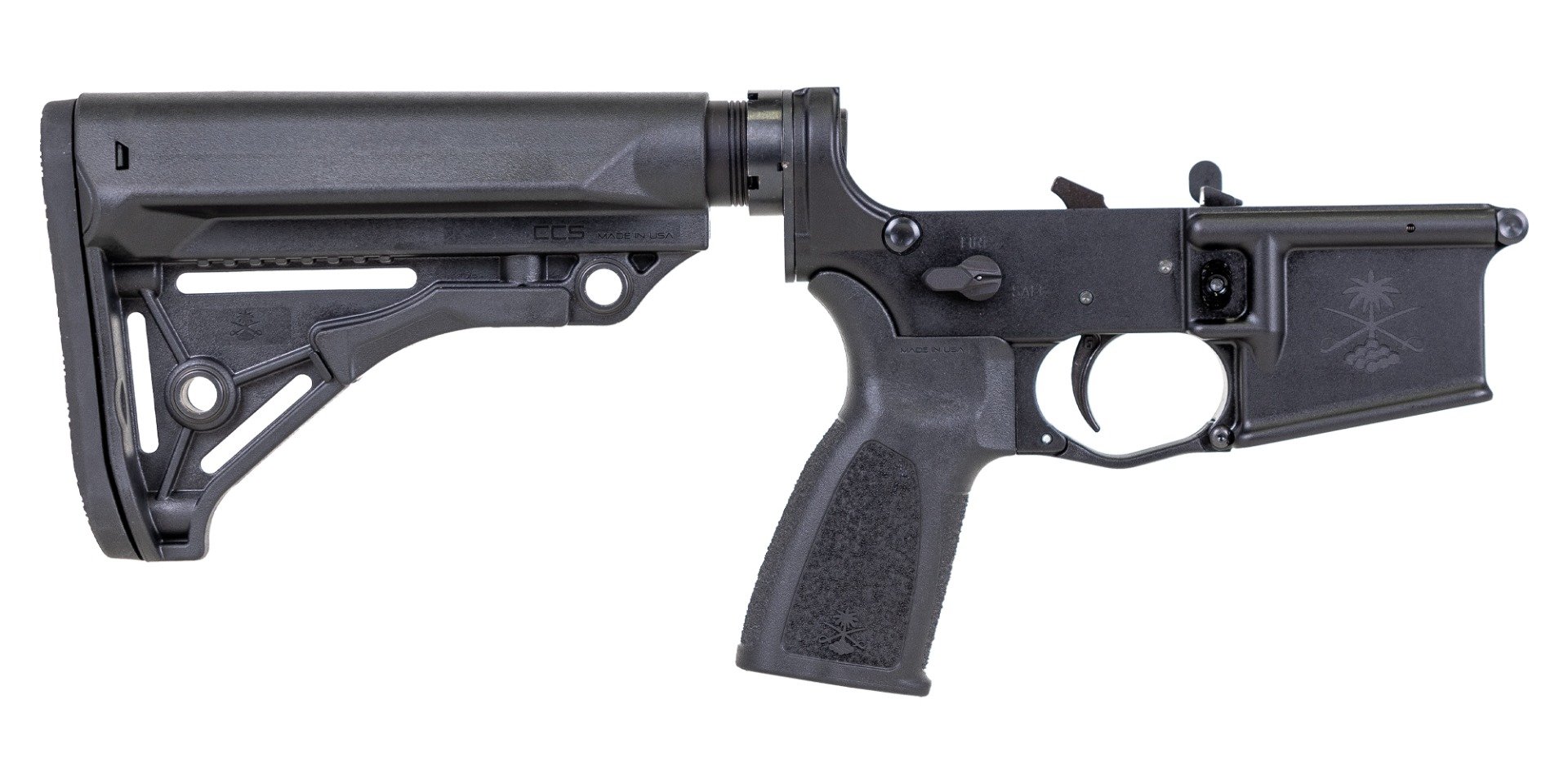 Blem PSA Sabre-15 Forged Geissele SSA-E Lower, Black - Palmetto State Armory
