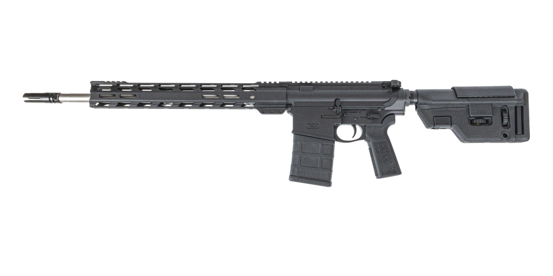 PSA Sabre AR-10 Rifle Forged 18" .308 w/ 15" Knurled Slant Rail & B5 CPS Stock