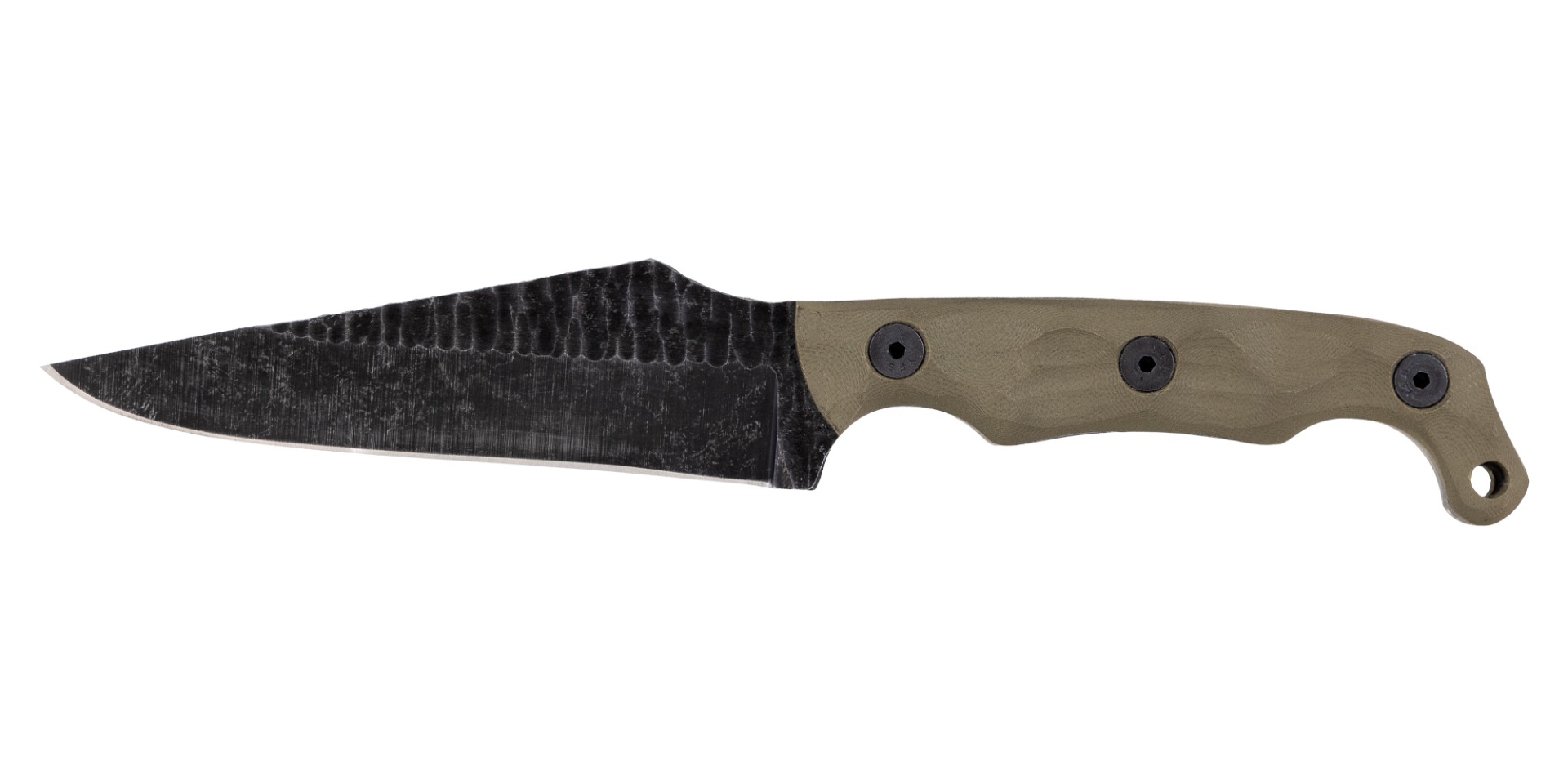 Stroup Knives TU2, Fixed Blade Knife w/ Sheath, OD Green - TU2 - Stroup Knives