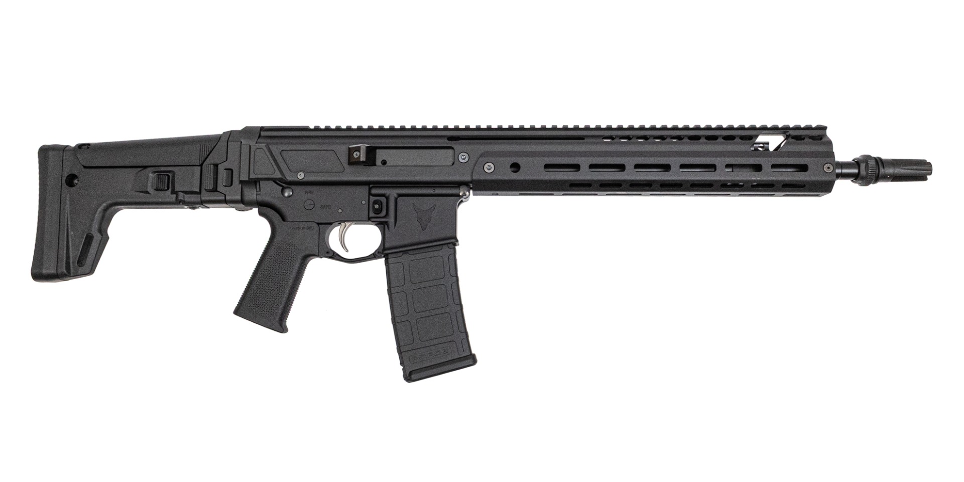 PSA 14.5" JAKL Rifle Length 5.56 1:7 Nitride AAC Flash Hider MOE SL EPT F5 Stock Rifle, Black - Palmetto State Armory