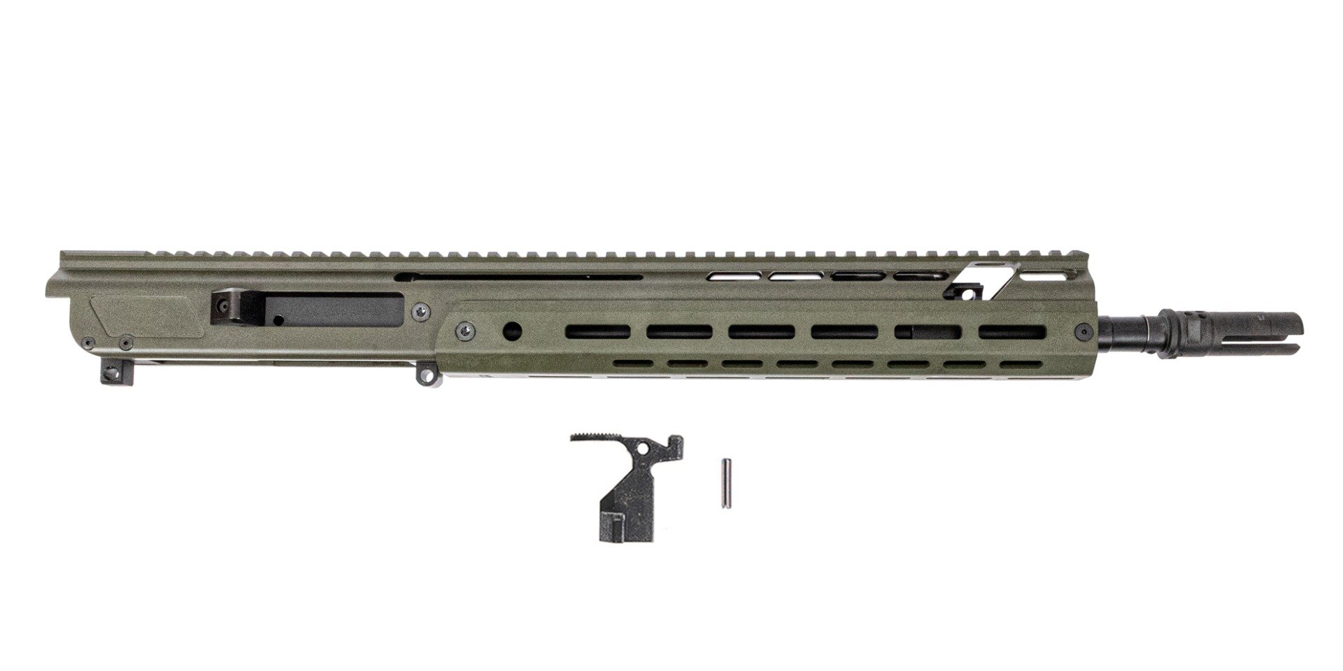 PSA JAKL 14.5" Rifle length Upper Assembly 5.56 NATO 1:7 Nitride w/Knurled CH, BCG & 3 Prong, B&T, 1/2"-28, ODG - Palmetto State Armory