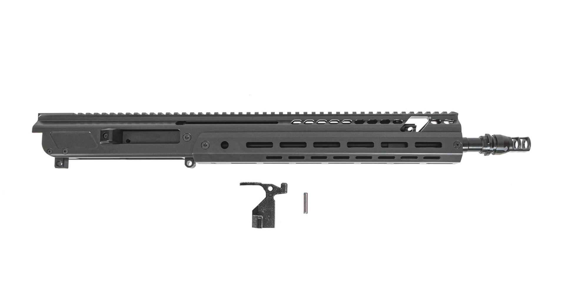 PSA JAKL 14.5" Rifle length Upper Assembly 5.56 NATO 1:7 Nitride w/Knurled CH, BCG & KeyMicro, Smoke - Palmetto State Armory