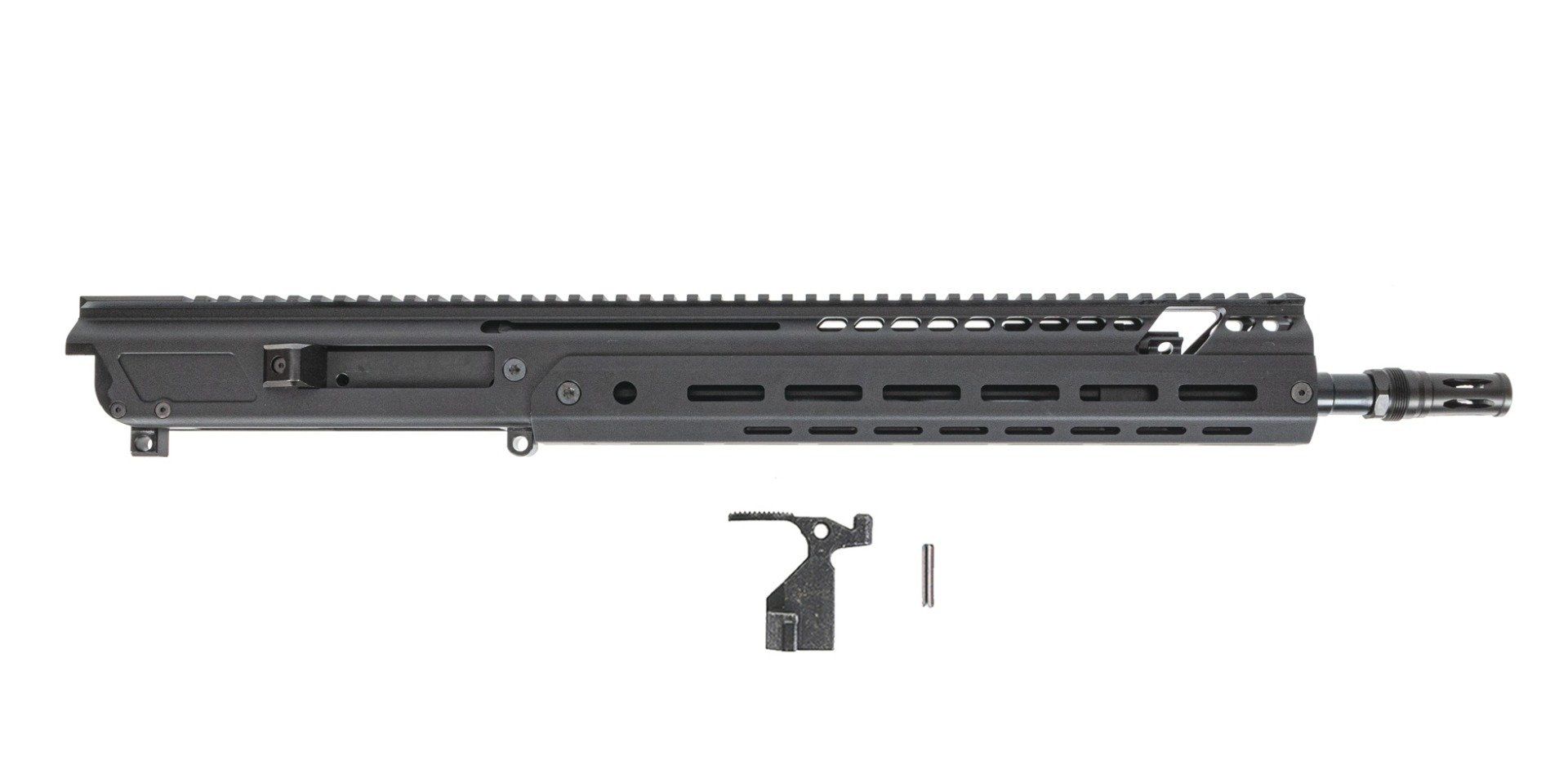 PSA JAKL 14.5" Rifle length Upper Assembly 5.56 NATO 1:7 Nitride w/Knurled CH, BCG & Rearden Flash Hider, Black - Palmetto State Armory