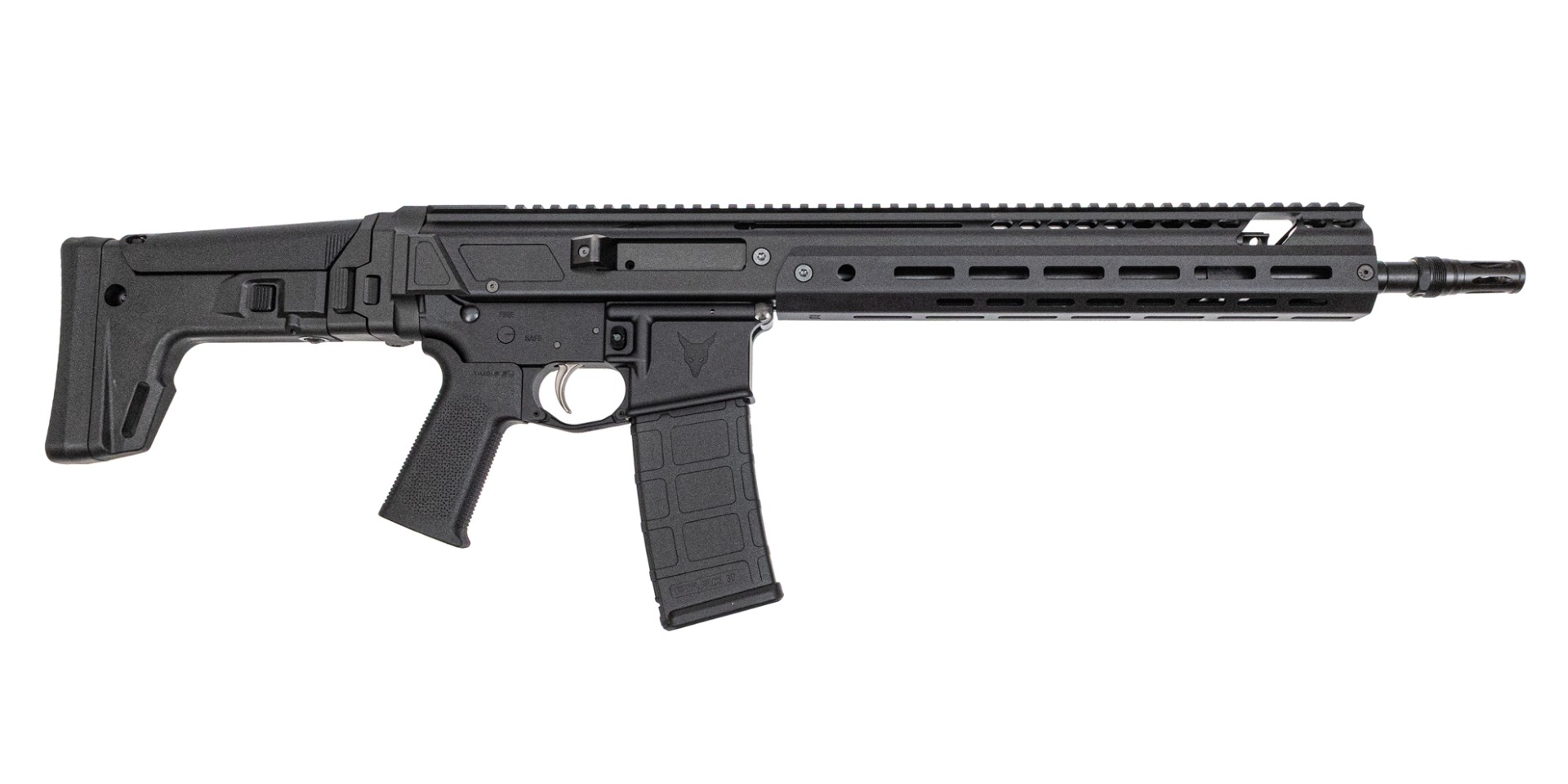 PSA 14.5" JAKL Rifle Length 5.56 1:7 Nitride Rearden Muzzle Device MOE SL EPT F5 Stock Rifle, Black