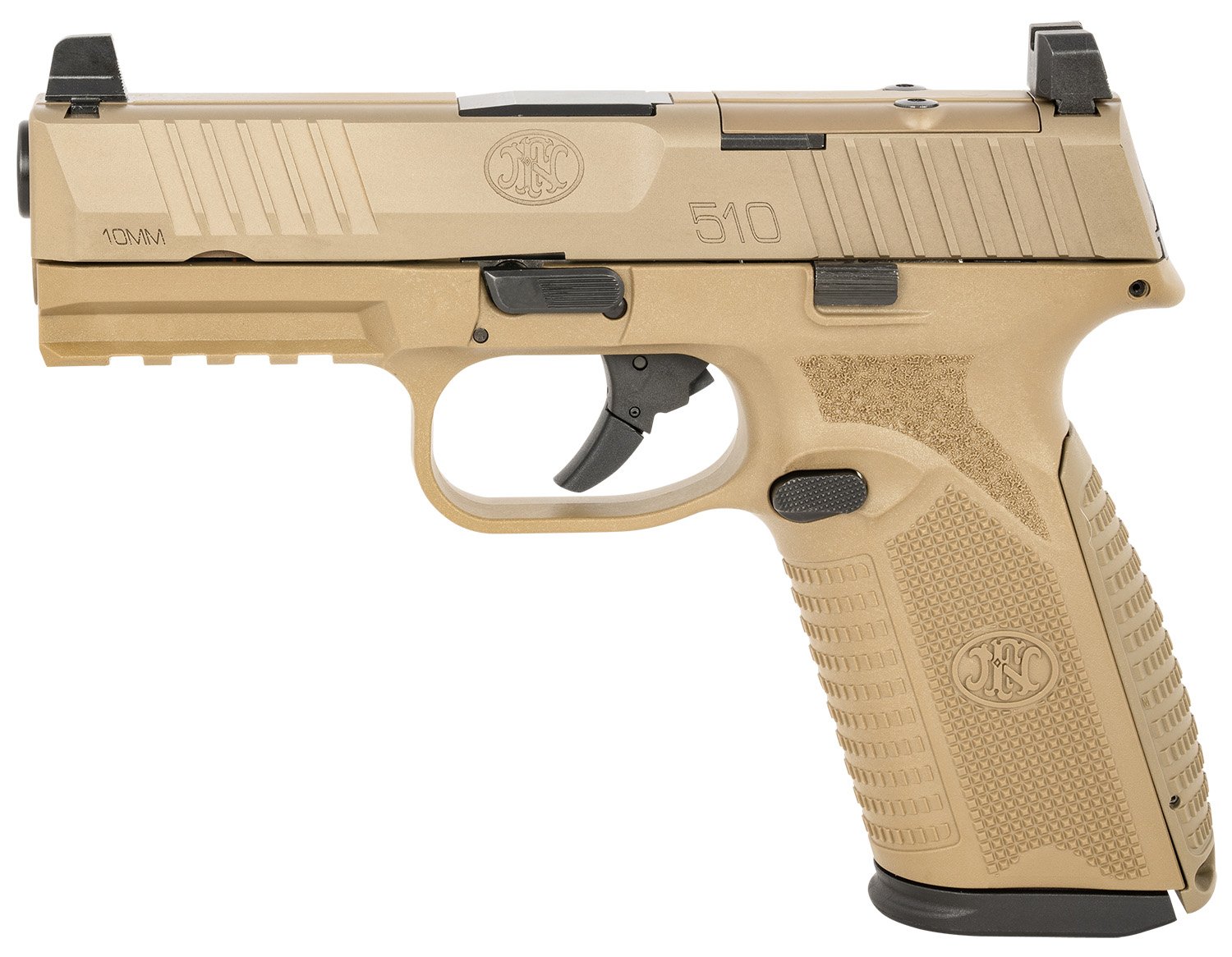 FN 510 MRD 10mm 4.1" 15rd Pistol, Flat Dark Earth - 66-101380 - Fnh