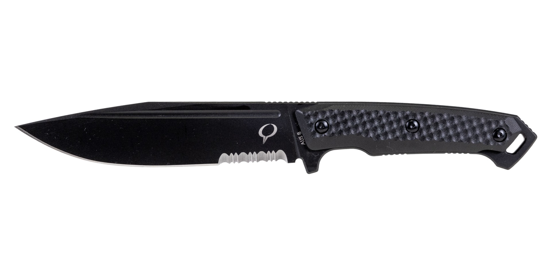 Kronos Steadfast Fixed Knife w/ Nylon Sheath, Black - 2302
