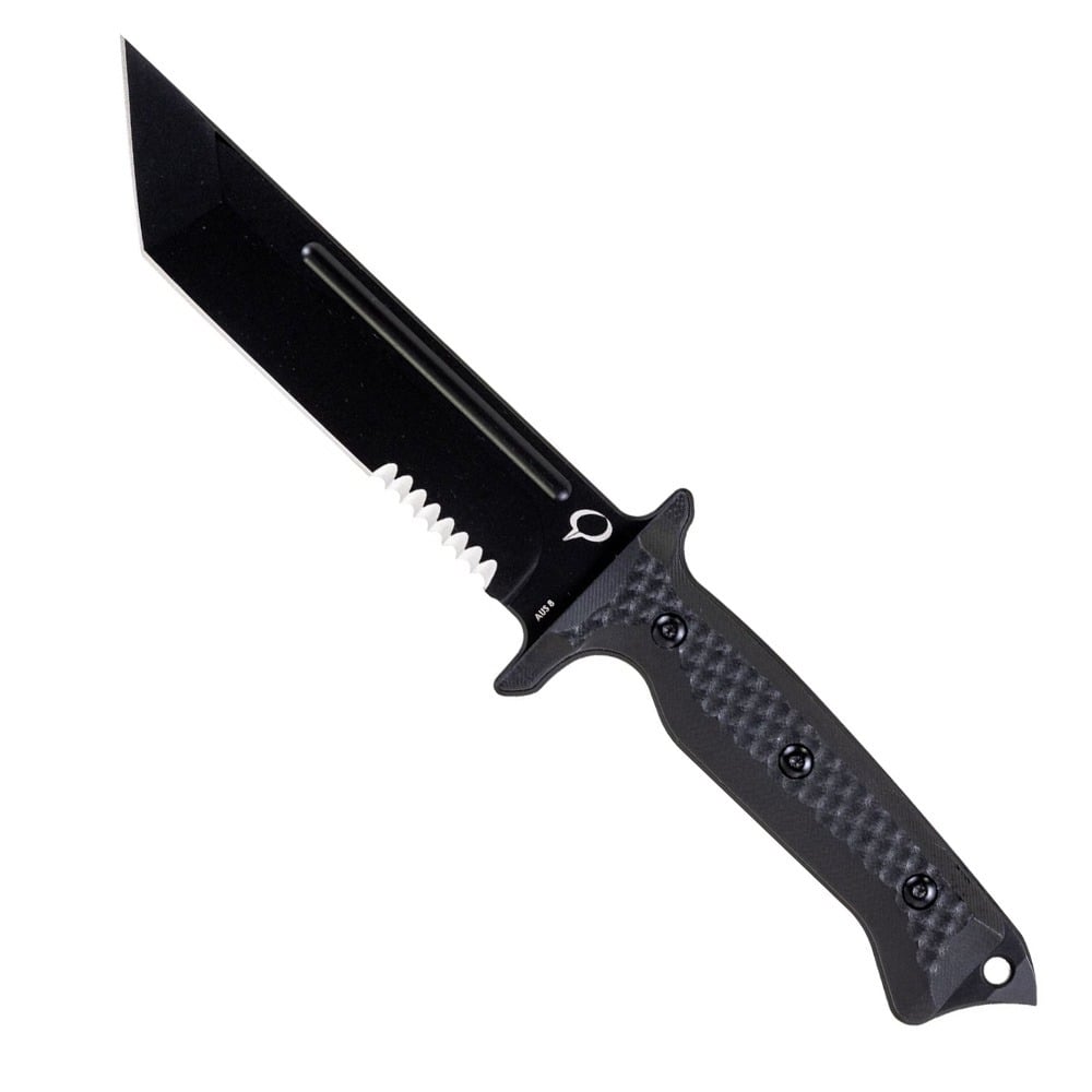 Kronos Ares Fixed Knife w/ Nylon Sheath, Black - 2301 - Kronos