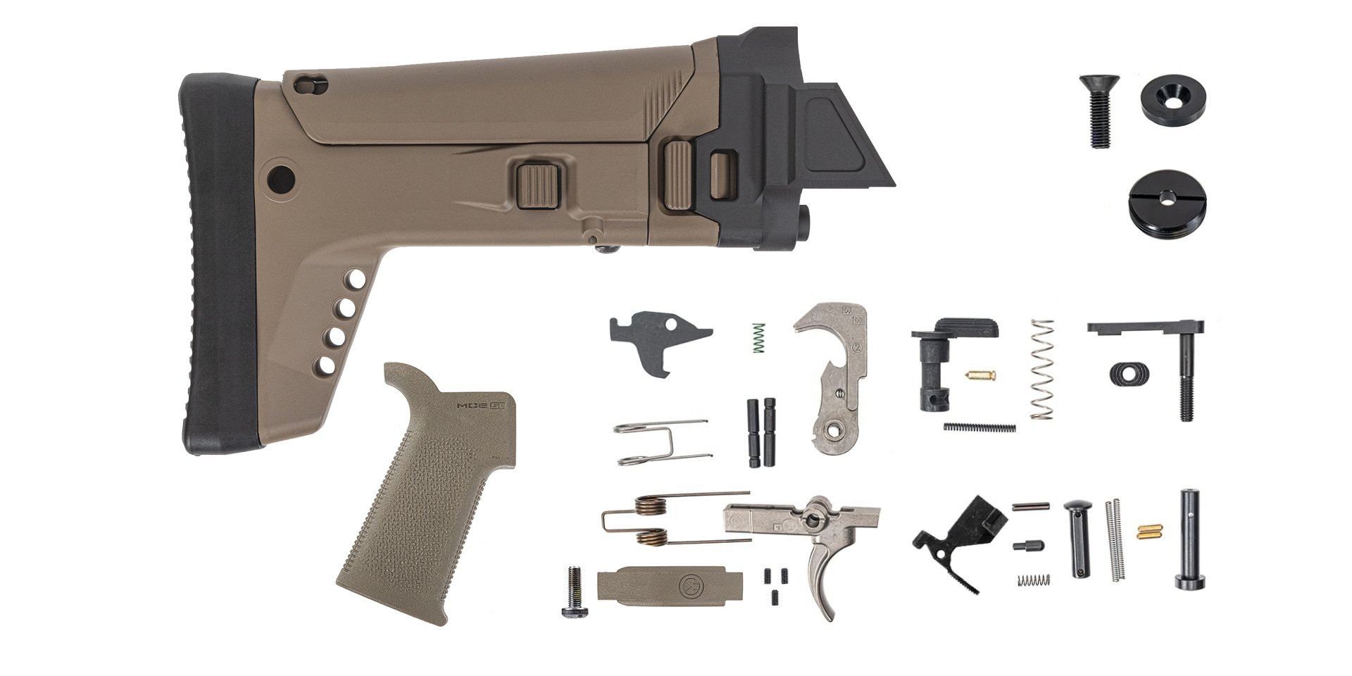 PSA JAKL Rifle Lower Build Kit MOE SL EPT F5 Stock, FDE - Palmetto State Armory