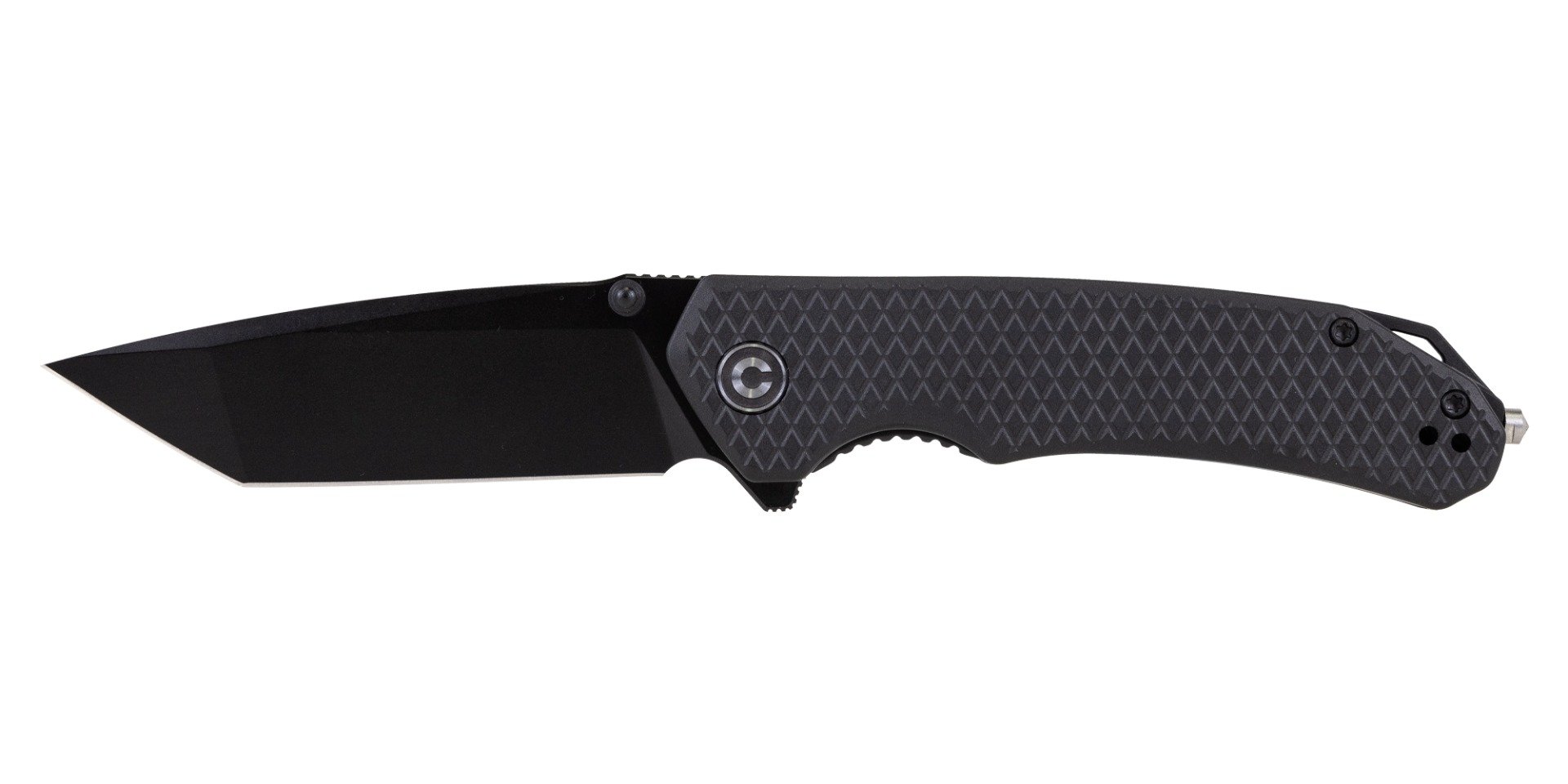 Kronos Brazen Tactical Tanto Folding Knife, Black - PSA-638-2