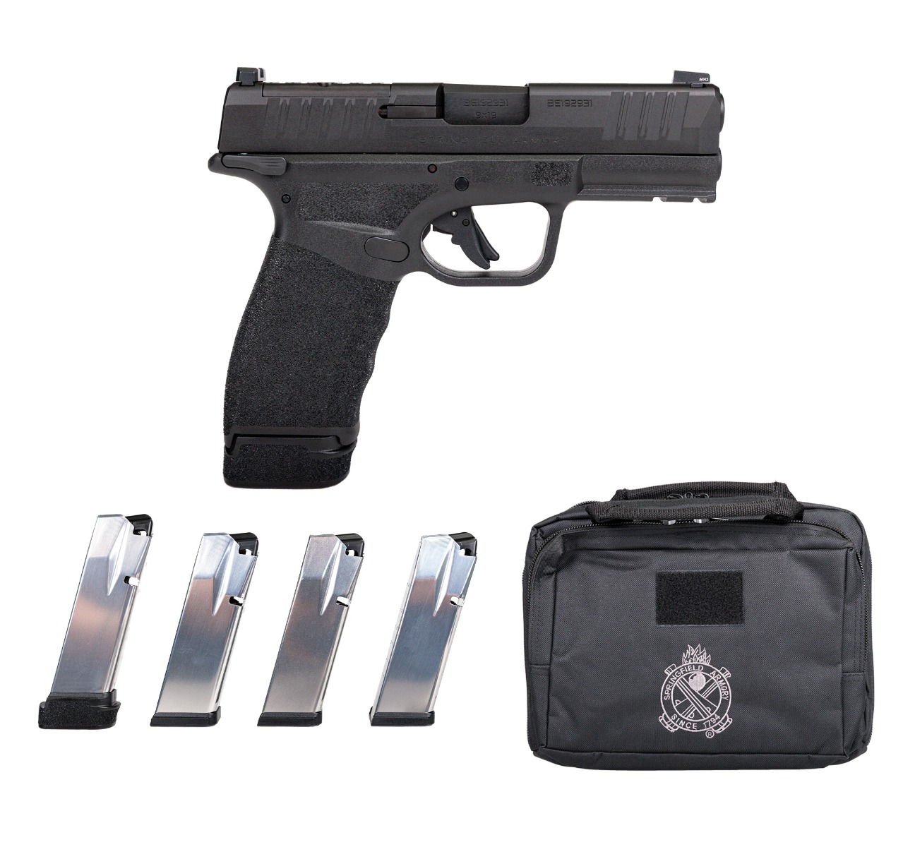 Springfield Hellcat Pro OSP MS 9mm 3.7" 17rd w/ Gear Up Bundle, Black - HCP9379BOSPMSGU23 - Springfield Armory