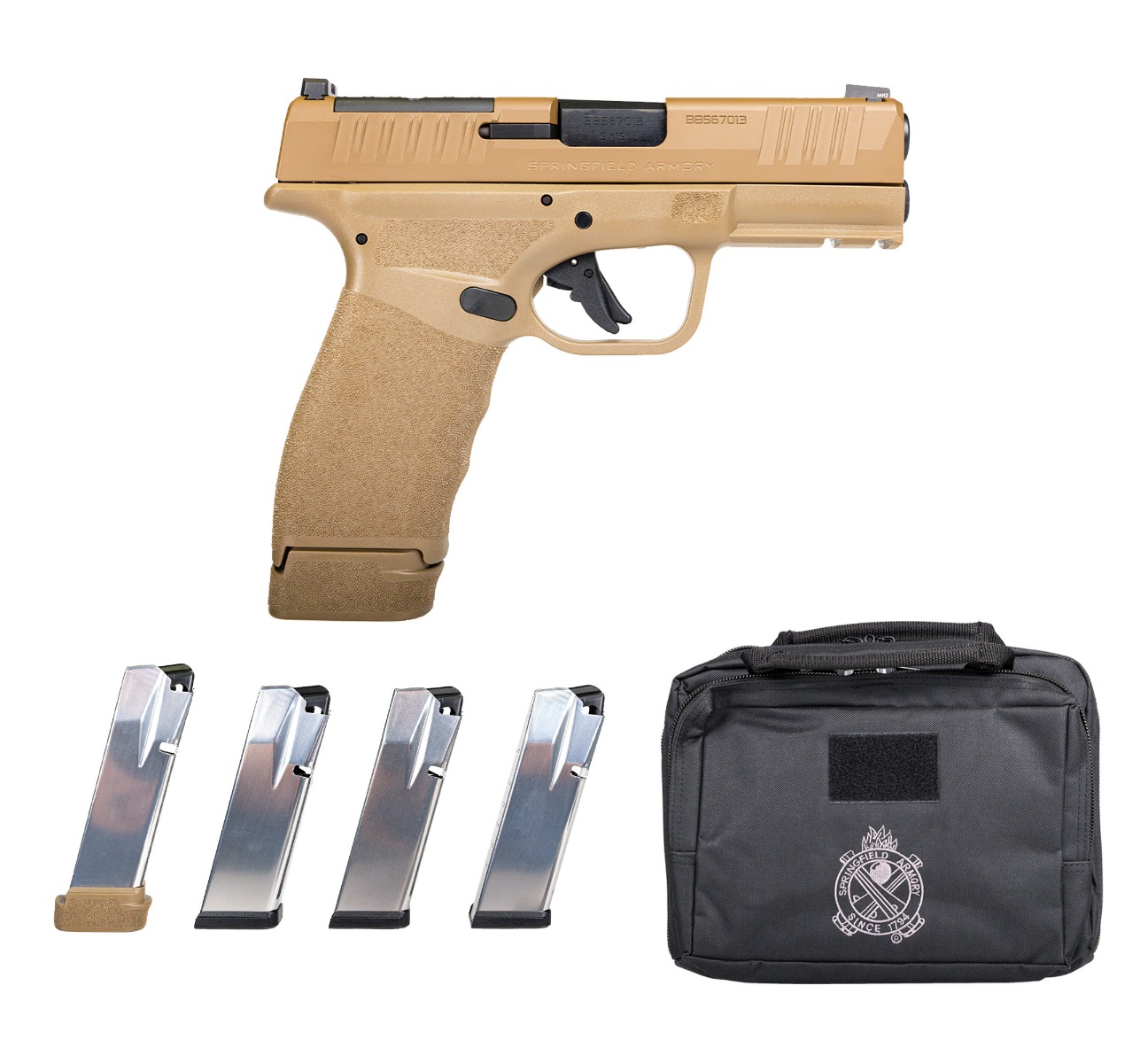 Springfield Hellcat Pro OSP 9mm 3.7" 17rd w/ Gear Up Bundle, FDE - HCP9379FOSPGU23 - Springfield Armory