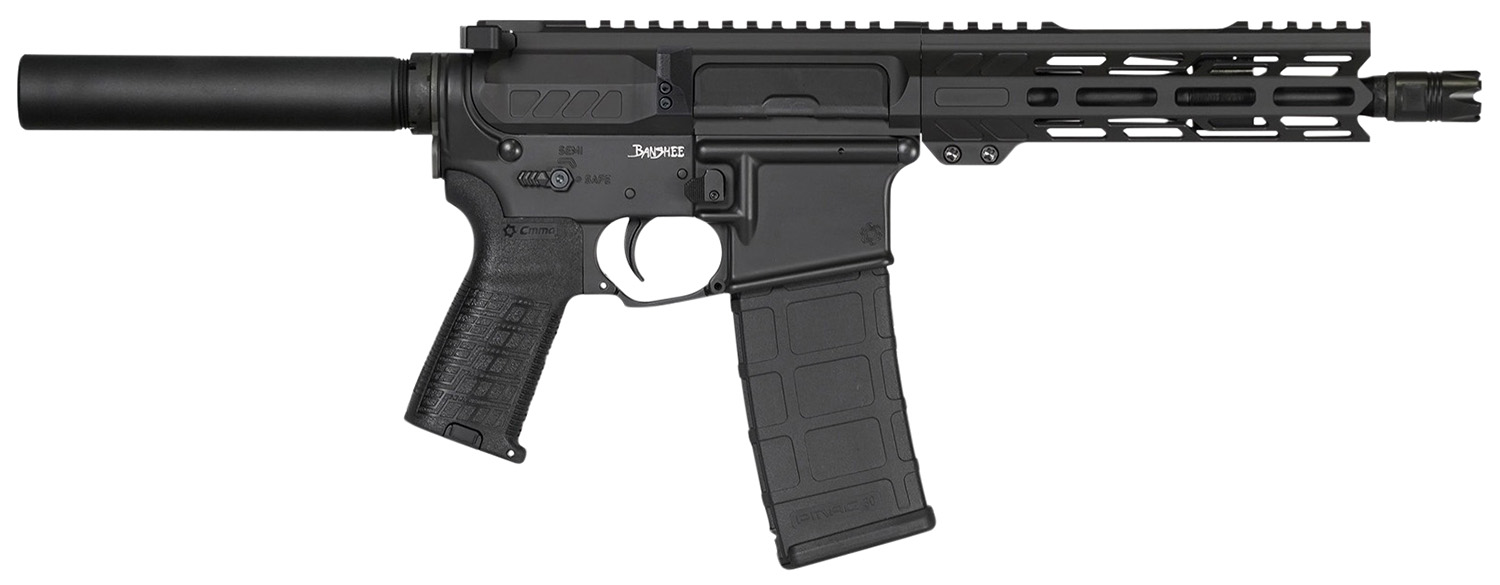 CMMG Banshee MK4 .300 AAC Blackout 8" 30rds, Black Armor Cerakote - 30A81BBAB