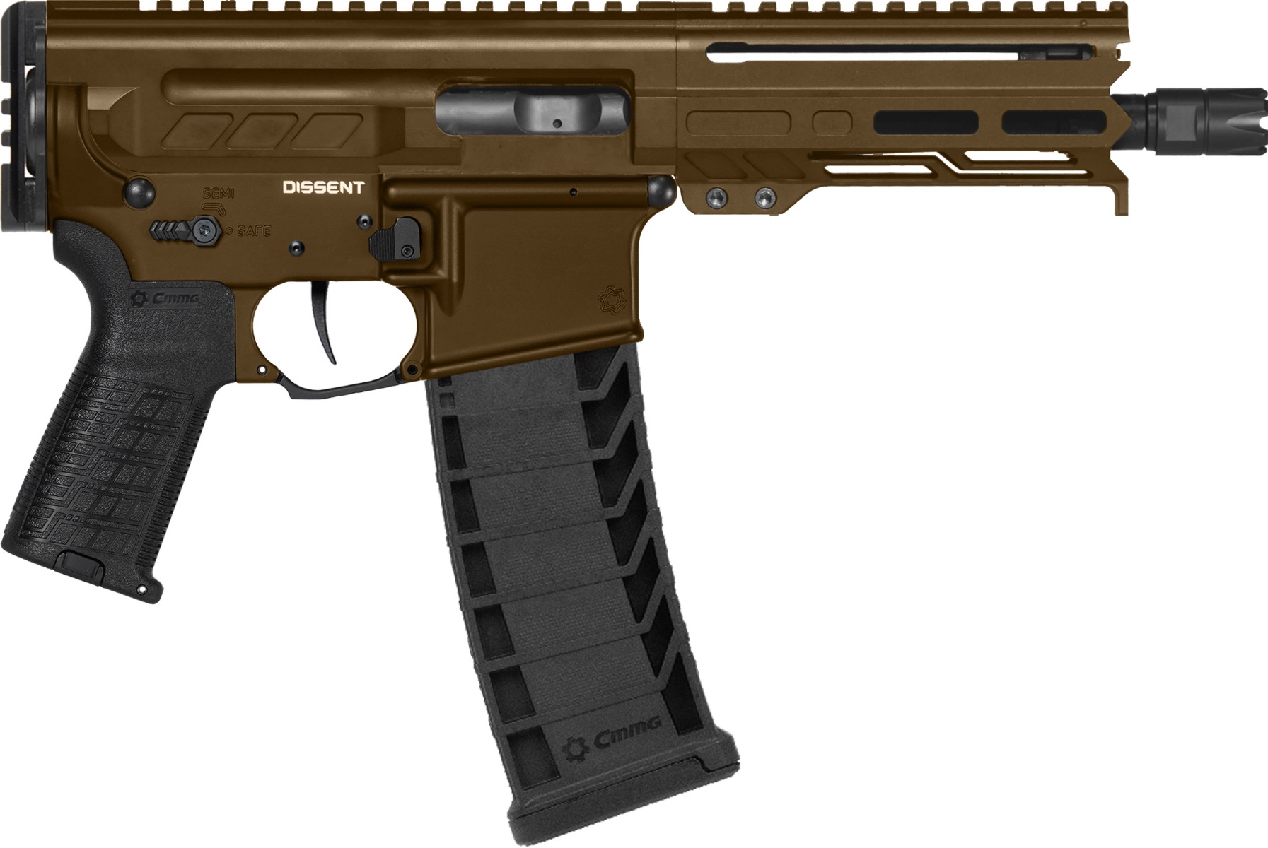 CMMG Dissent MK4 9mm 6.50" 33rds, Midnight Bronze Cerakote - 94A6867MB - Cmmg