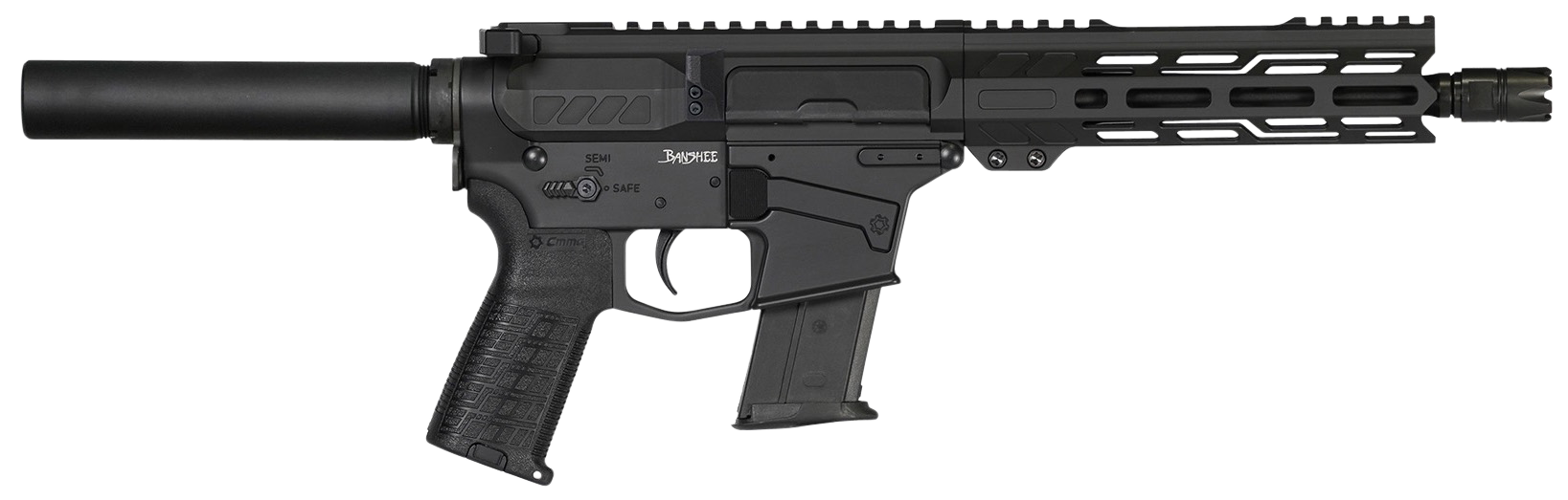 CMMG Banshee MK57 5.7x28mm 8" 20rds, Black Armor Cerakote - 57A889DAB - Cmmg