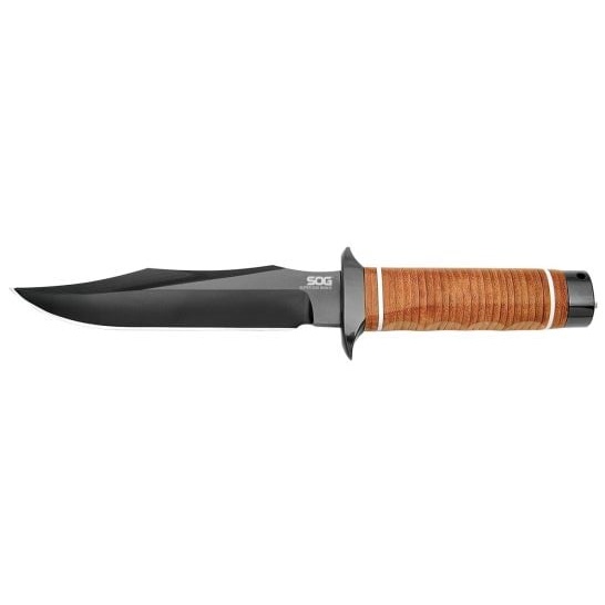SOG Knives Super SOG Bowie, Fixed Blade Knife, Clip Point, Brown - SOGSB1T-L - Sog Knives