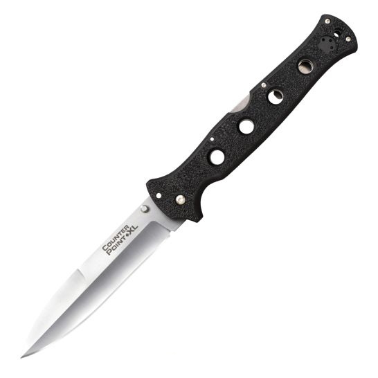 Cold Steel XL Folding Knife Sleek Black with a Precision Spear Point Blade - CS-10AA - Cold Steel