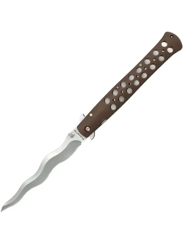 Tactical Excellence Cold Steel Ti-Lite Kris Folding Knife in Sleek Black - CS-26SXK6 - Cold Steel
