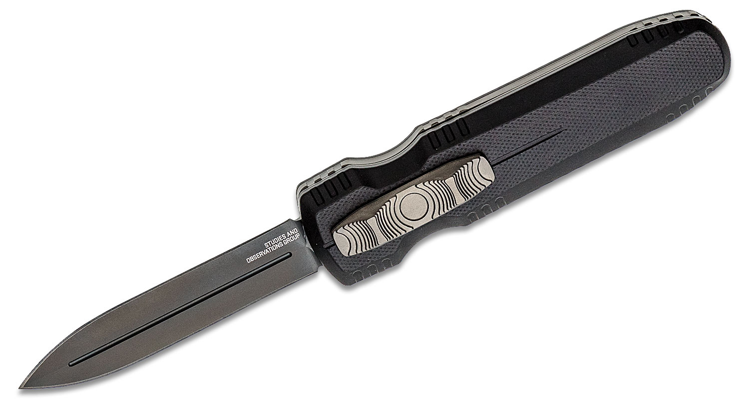 SOG Knives Pentagon OTF Knife Spear Point, Blackout - SOG15-61-01-57 - Sog Knives