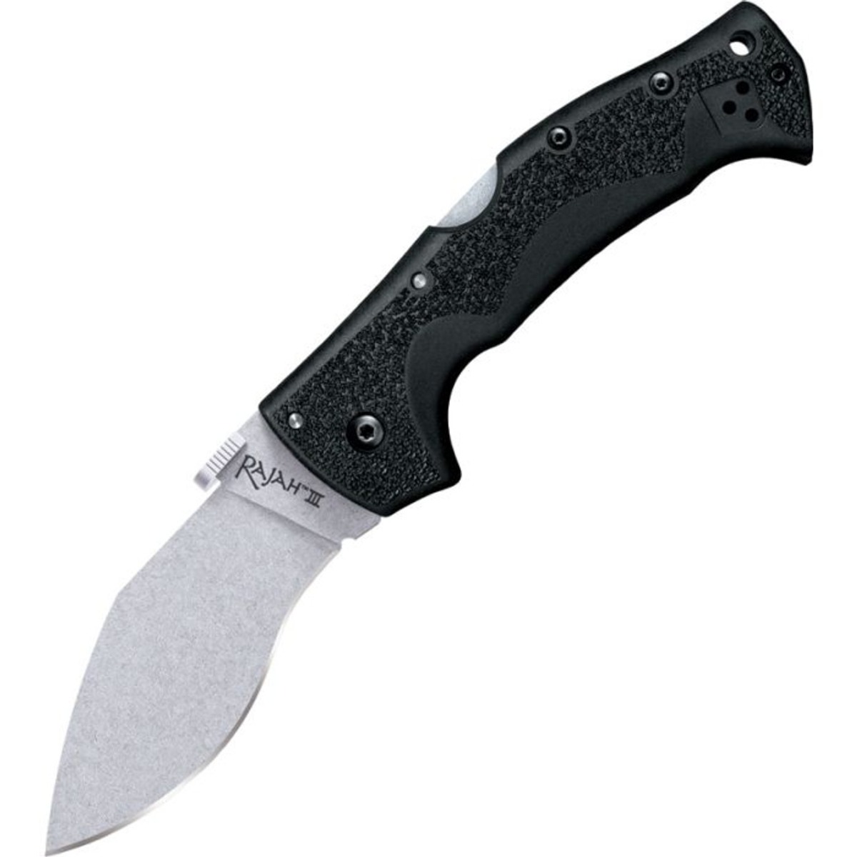 Cold Steel III Kukri Folding Knife Drop Point Blade in Bold Black - CS-62JM - Cold Steel