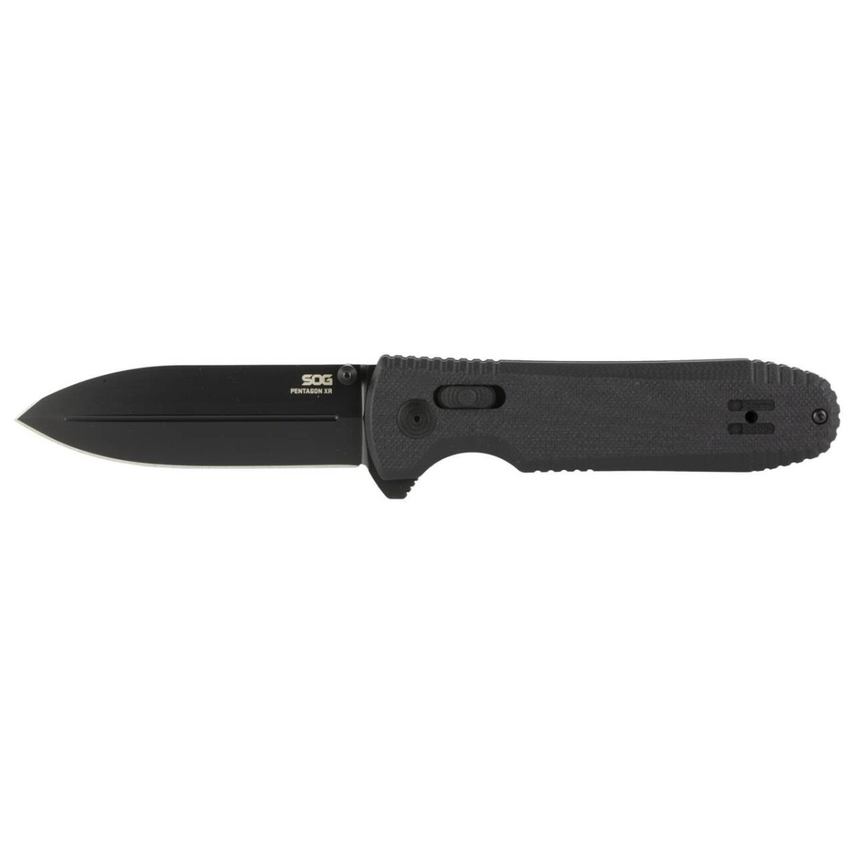 SOG Knives Pentagon XR Folding Knife Spear Point, Blackout - SOG12-61-01-57 - Sog Knives