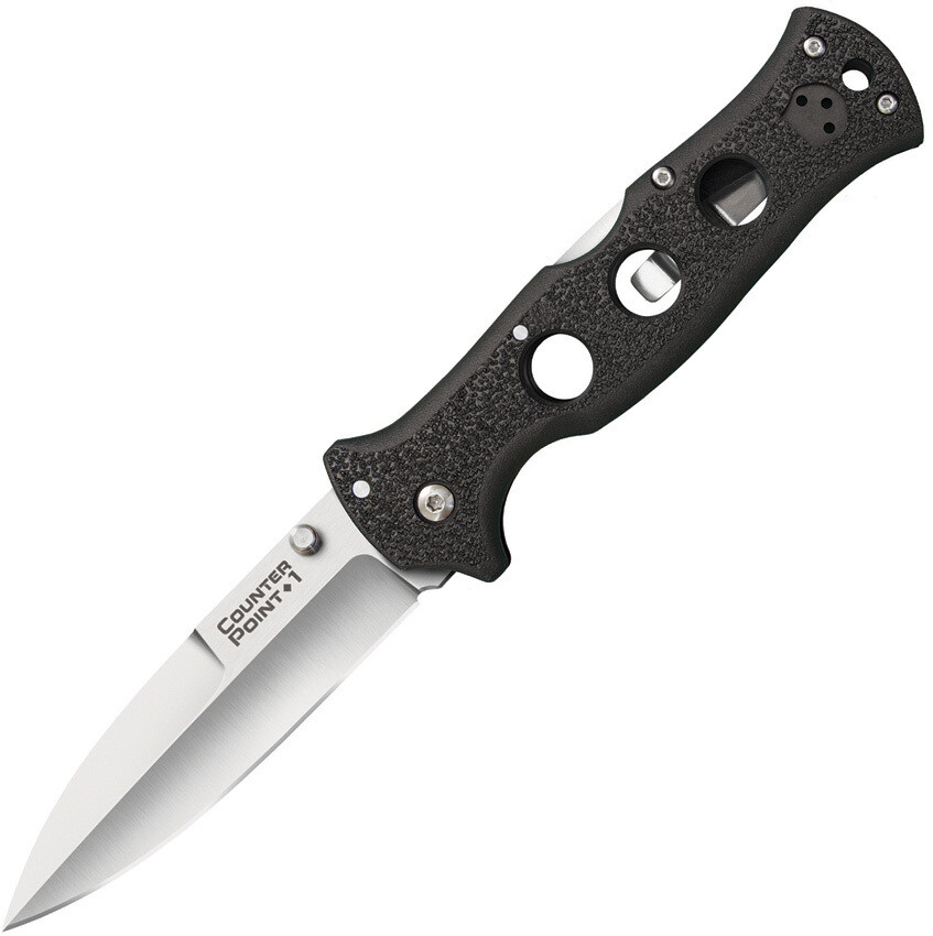 Cold Steel I Folding Knife Sharp Spear Point Blade in Stealthy Black - CS-10AB - Cold Steel