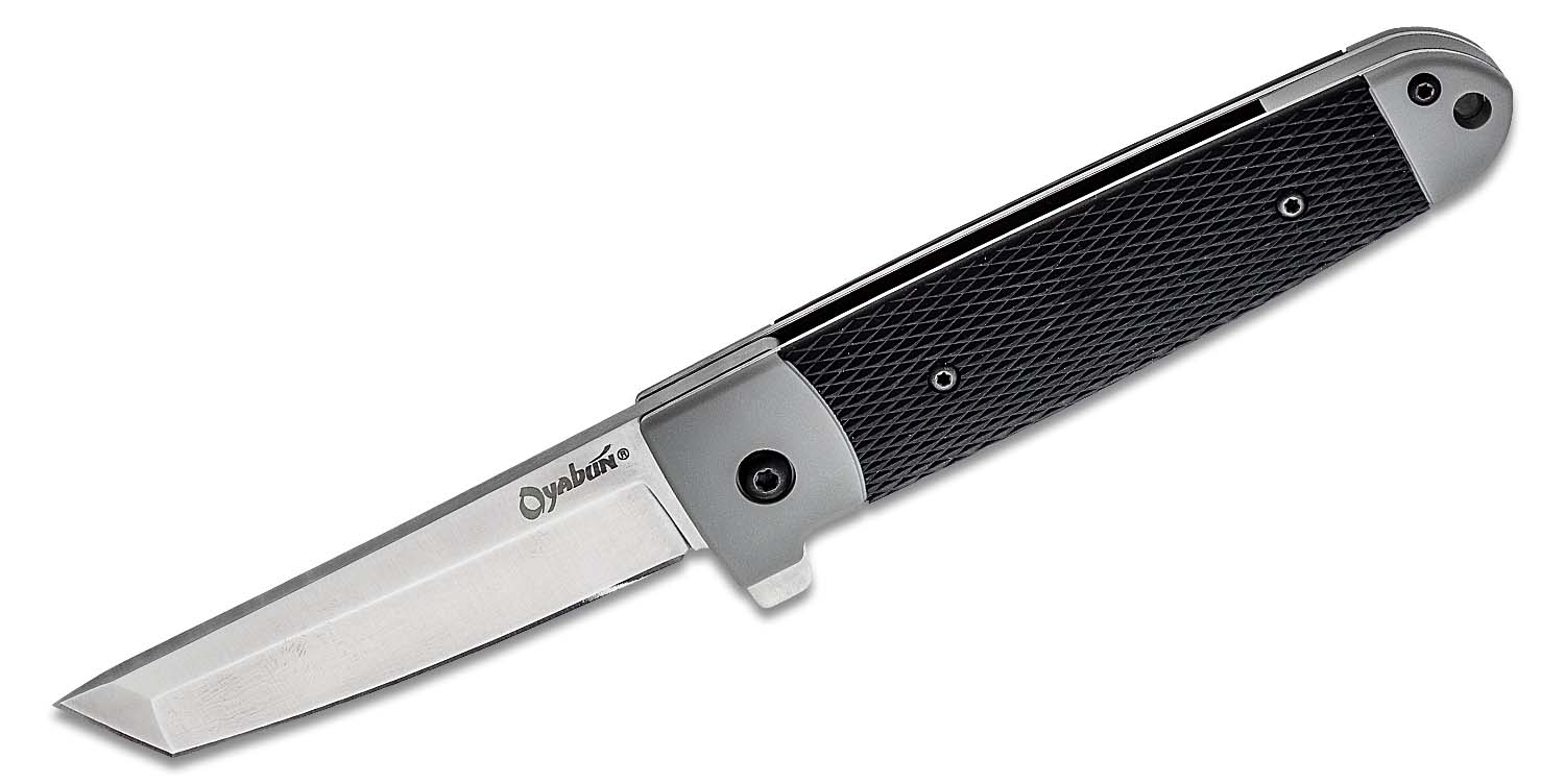 Cold Steel Oyabun Folding Knife Tactical Tanto Blade in Bold Black - CS-26T - Cold Steel