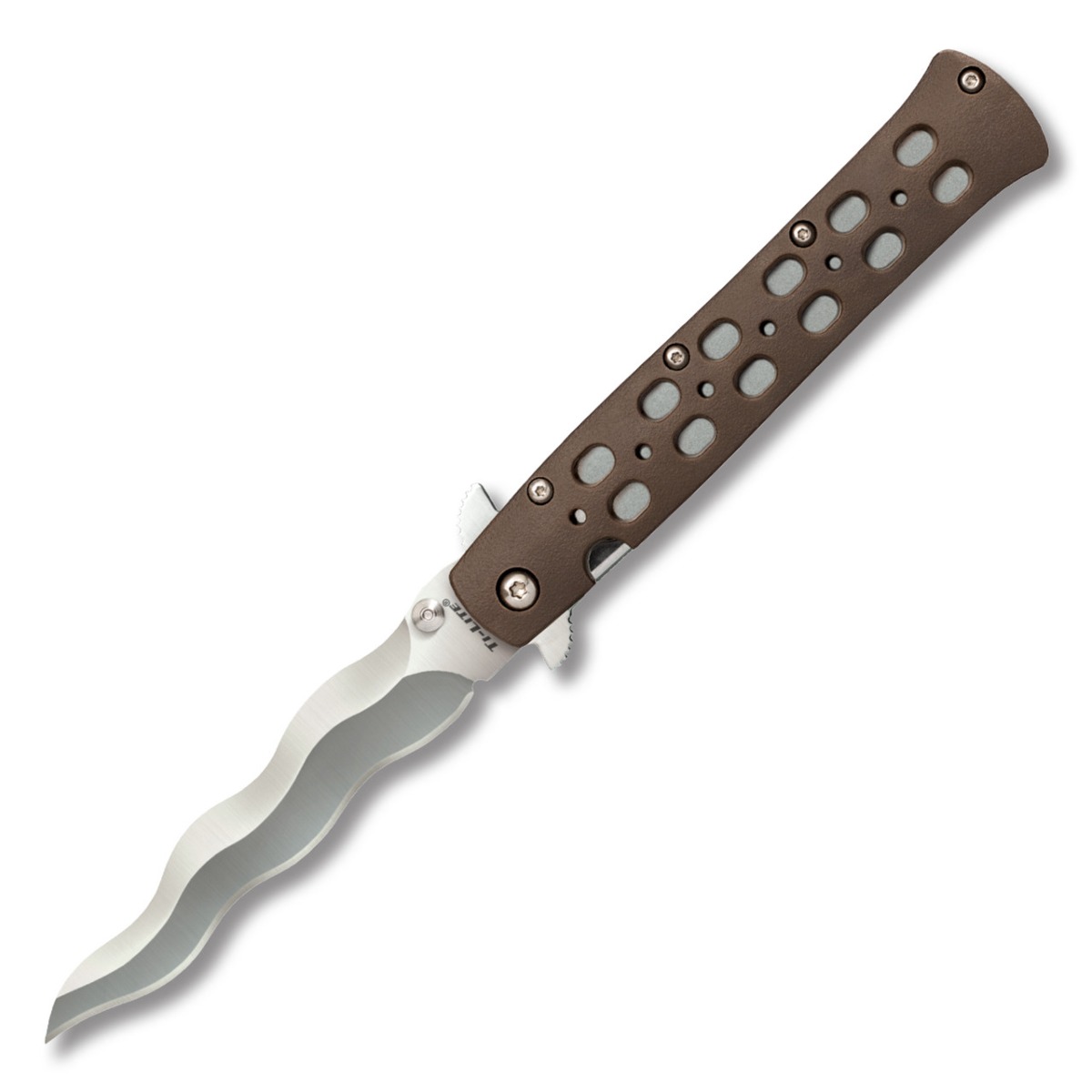 Cold Steel Ti-Lite Kris Folding Knife Unique Design in Flat Dark Earth - CS-26SK4 - Cold Steel