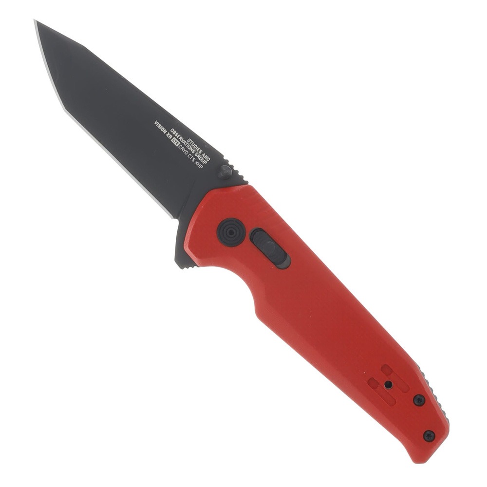 SOG Knives Vision XR LTE Folding Knife Tanto, Red - SOG12-57-08-57 - SOG Knives