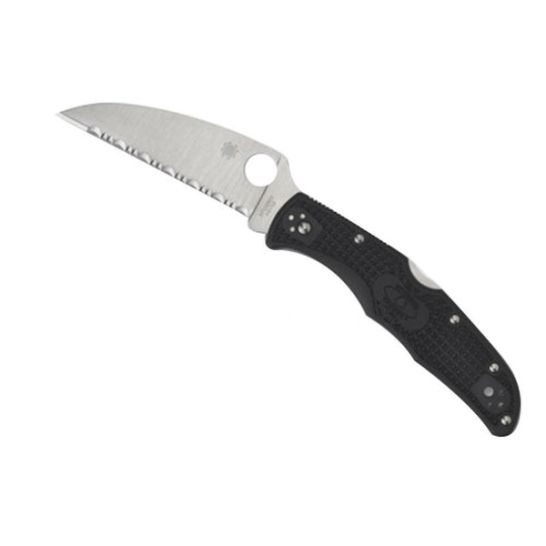 Spyderco Endura 4 Lightweight Sleek Black Wharncliffe Folding Knife - C10FPWCBK - Spyderco