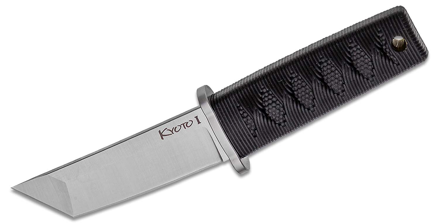 Cold Steel Kyoto I Fixed Knife Tanto Blade in Mysterious Black - CS-17DA - Cold Steel