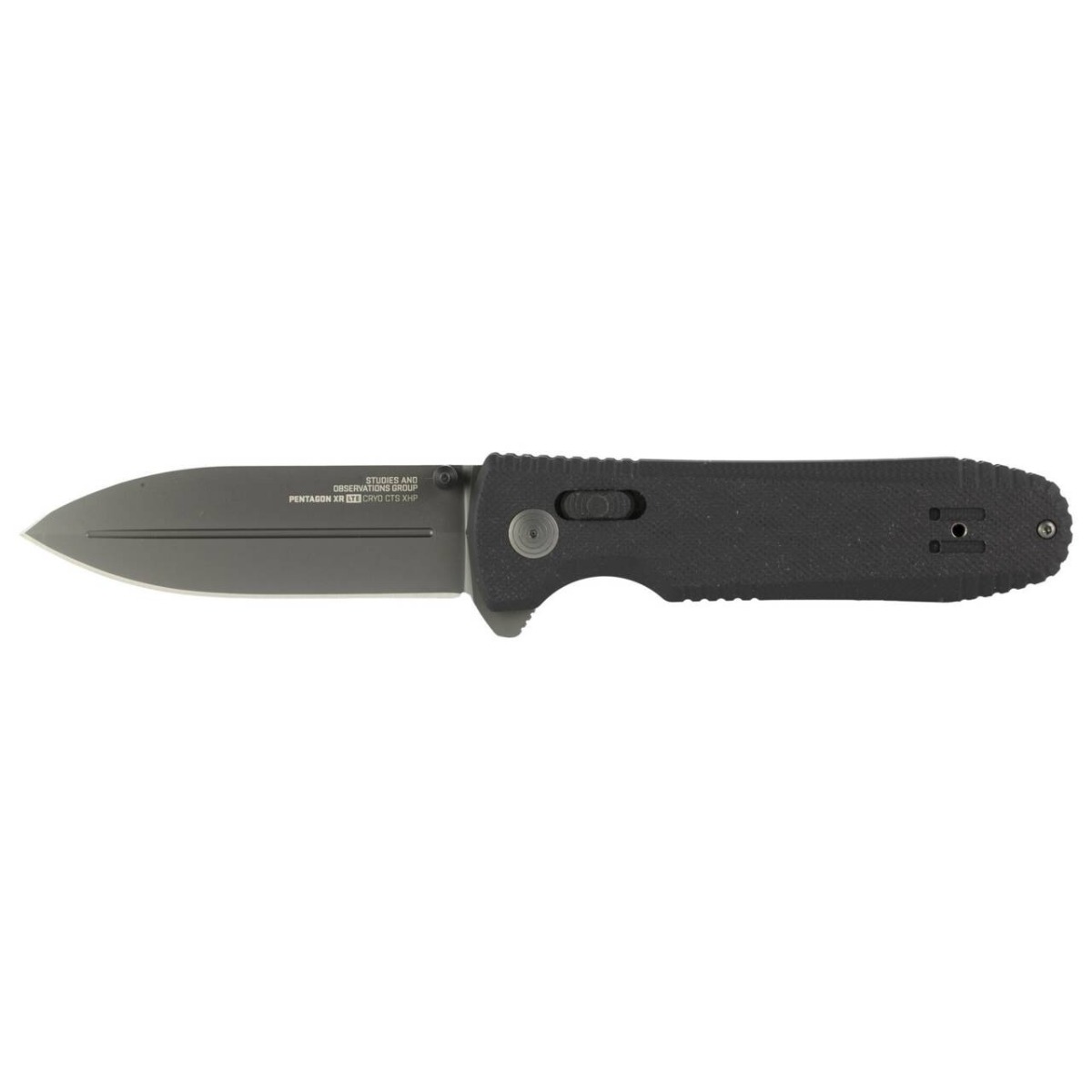 SOG Knives Pentagon XR LTE Folding Knife Spear Point, Black - SOG12-61-05-57 - Sog Knives