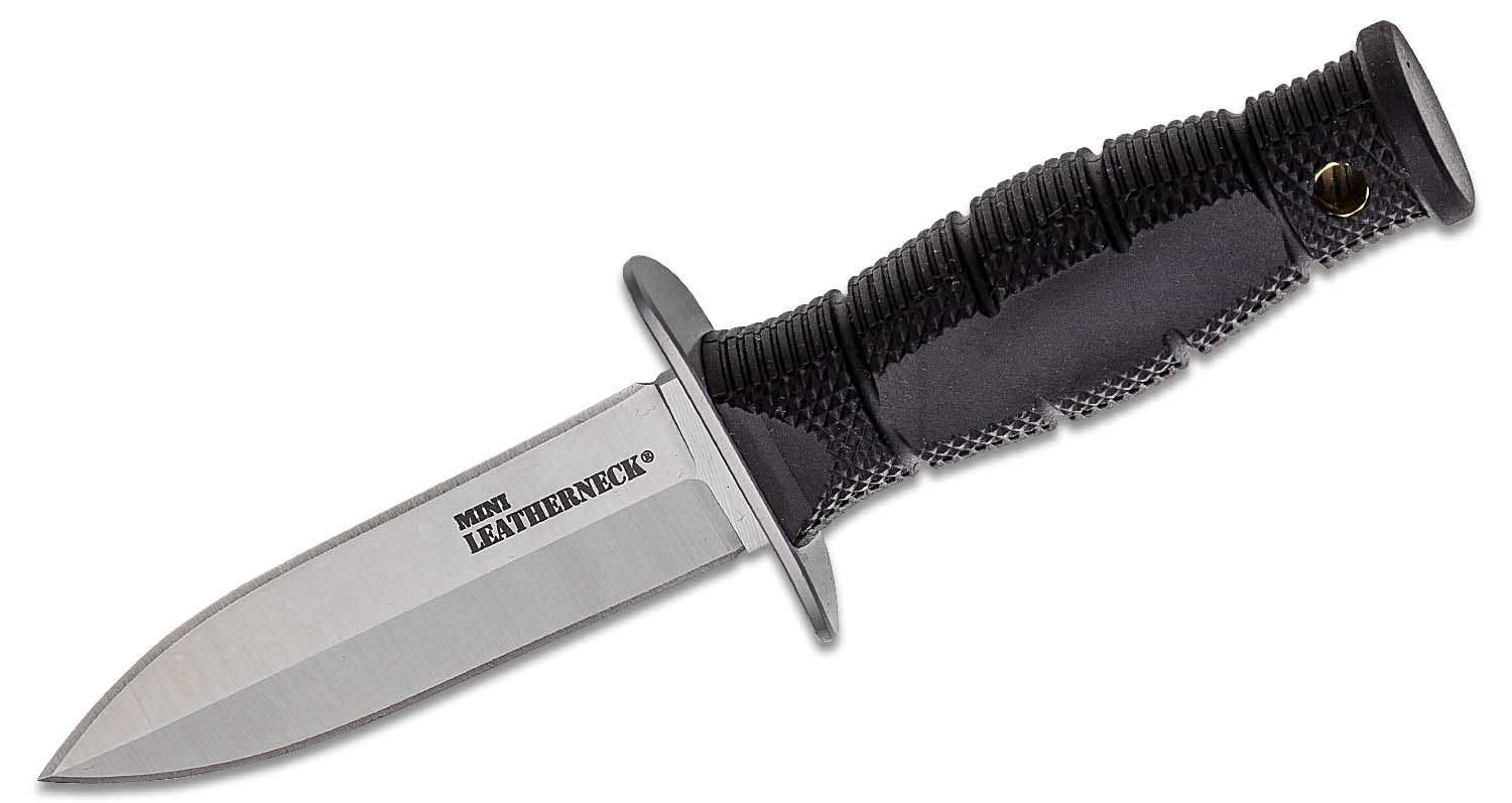 Cold Steel Double Edge Fixed Knife Sharp Spear Point Blade in Intense Black - CS-39LSAC - Cold Steel