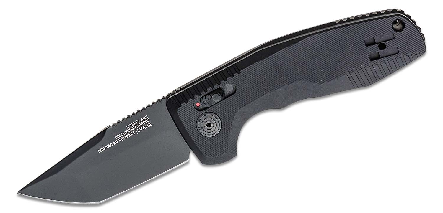 SOG Knives SOG-TAC AU Compact Folding Knife Tanto, Black - SOG15-38-09-57 - Sog Knives