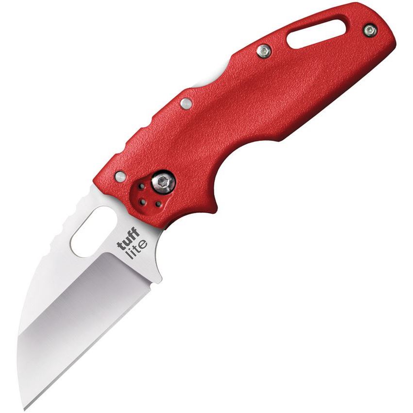 Cold Steel Tuff Lite Folder Plane Edge Knife Sheepsfoot, Red - CS-20LTR - Cold Steel