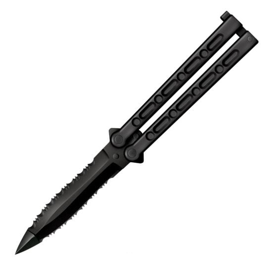 Cold Steel Balisong Folding Griv-Ex Knife Black Beauty with Smooth Handling - CS-92EAA - Cold Steel