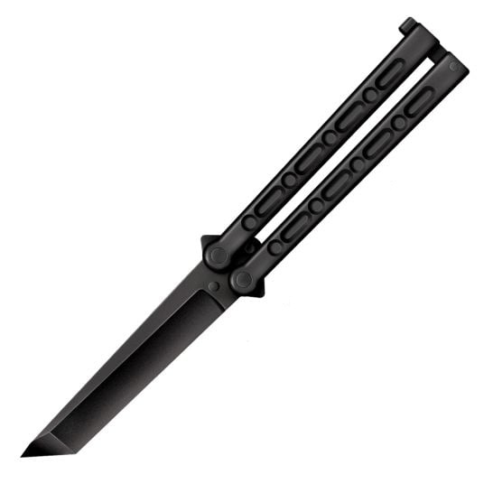 Cold Steel Balisong Folding Butterfly Knife Tanto, Black - CS-92EAB - Cold Steel