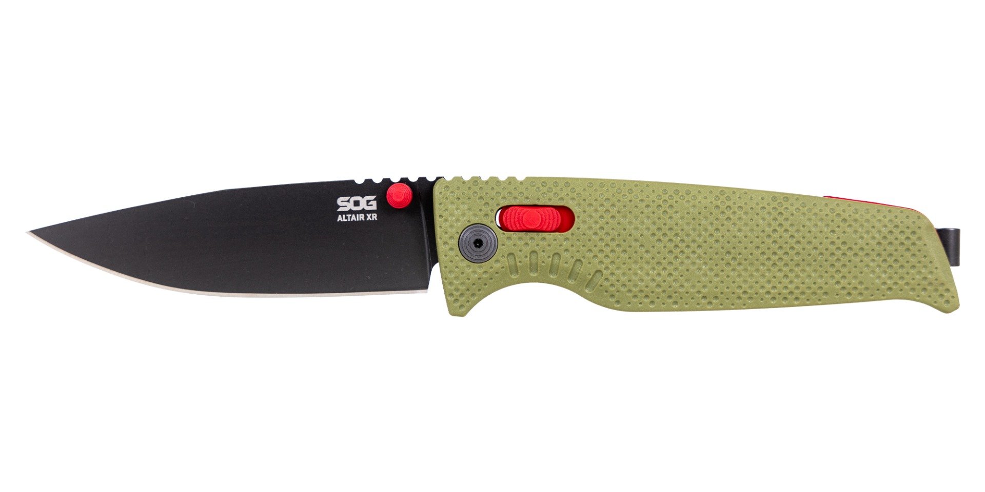 SOG Knives Altair XR Folding Knife Drop Point, Field Green - SOG12-79-03-57