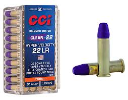CCI Clean-22 Hyper Velocity .22LR 31 gr Ammo LN Purple - 50rds - 954CC - Cci