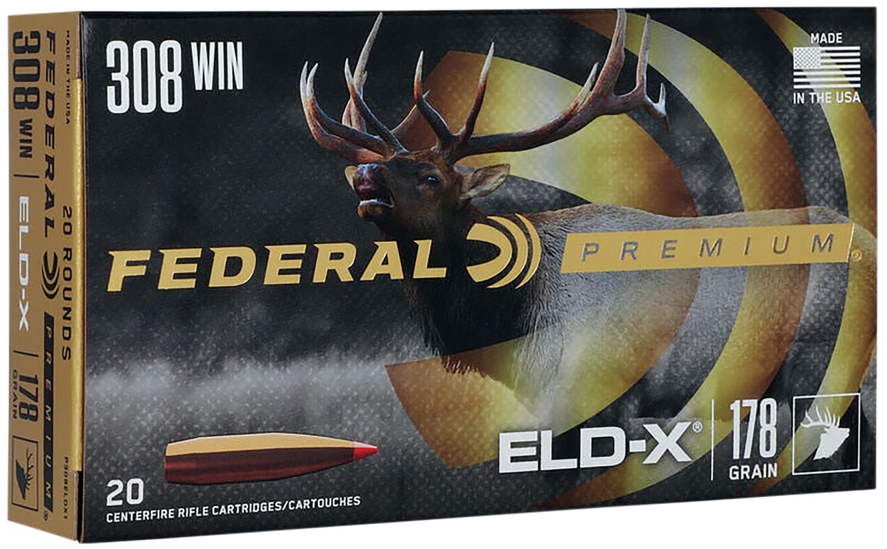 Federal Premium .308 Win 178 gr Ammo ELD-X - 20rds - P308ELDX1 - Federal