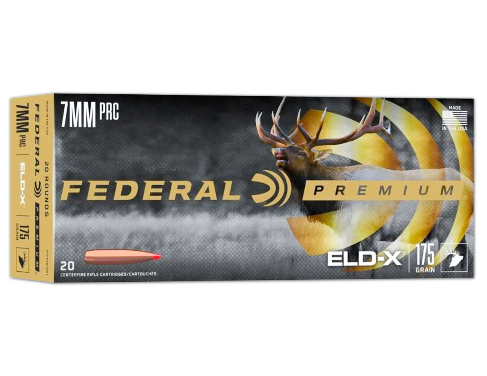 Federal Premium 7mm PRC 175 gr ELD-X Ammo, 20rds - P7PRCELDX1 - Federal