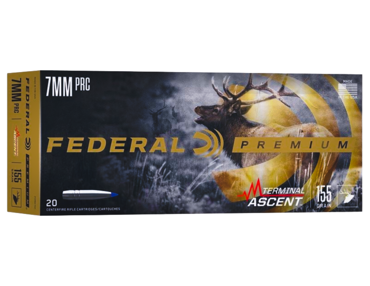 Federal Premium Terminal Ascent 7mm PRC 155 gr Ammo, 20rds - P7PRCTA1 - Federal