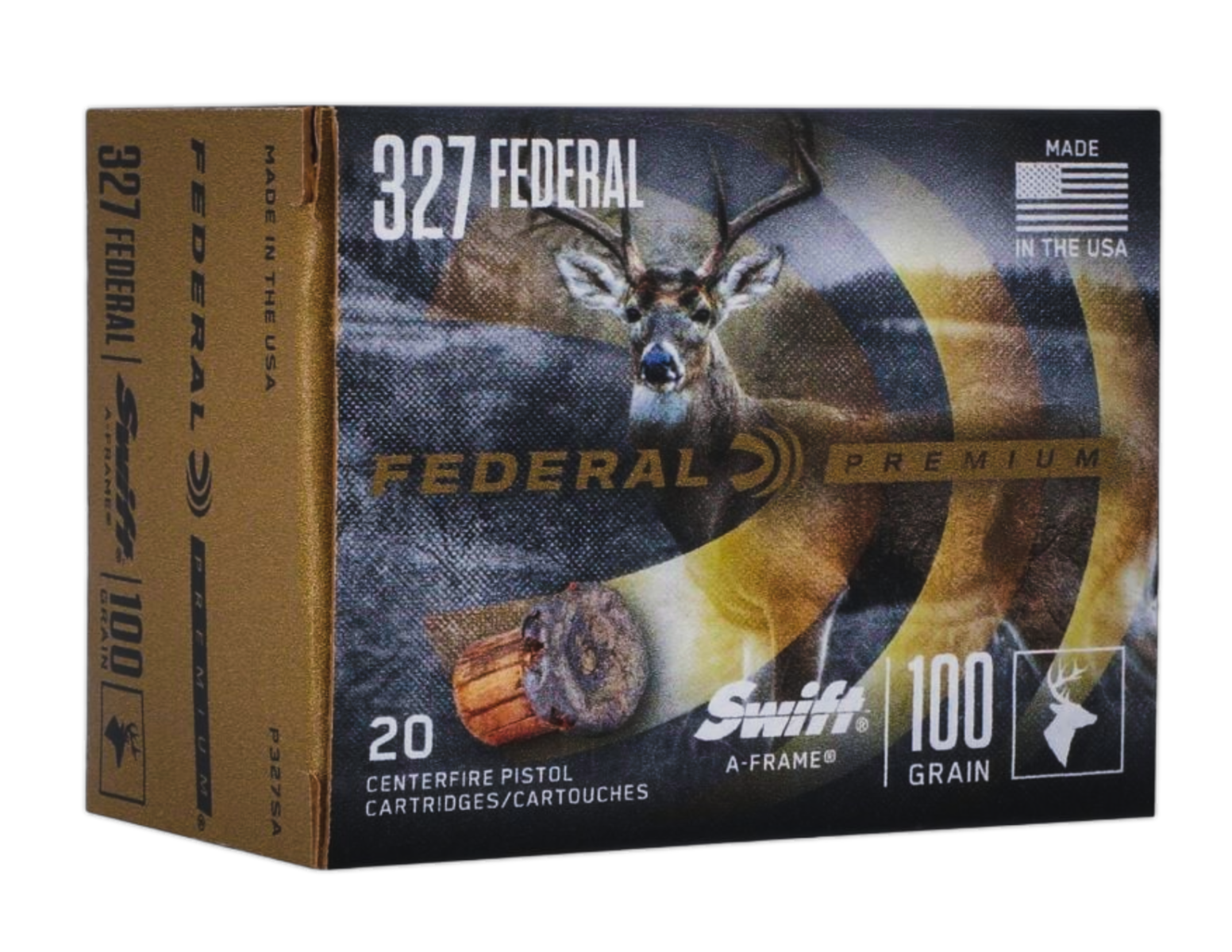 Federal Premium .327 Fed Mag 100 gr Swift A-Frame Ammo, 20rds - P327SA - Federal