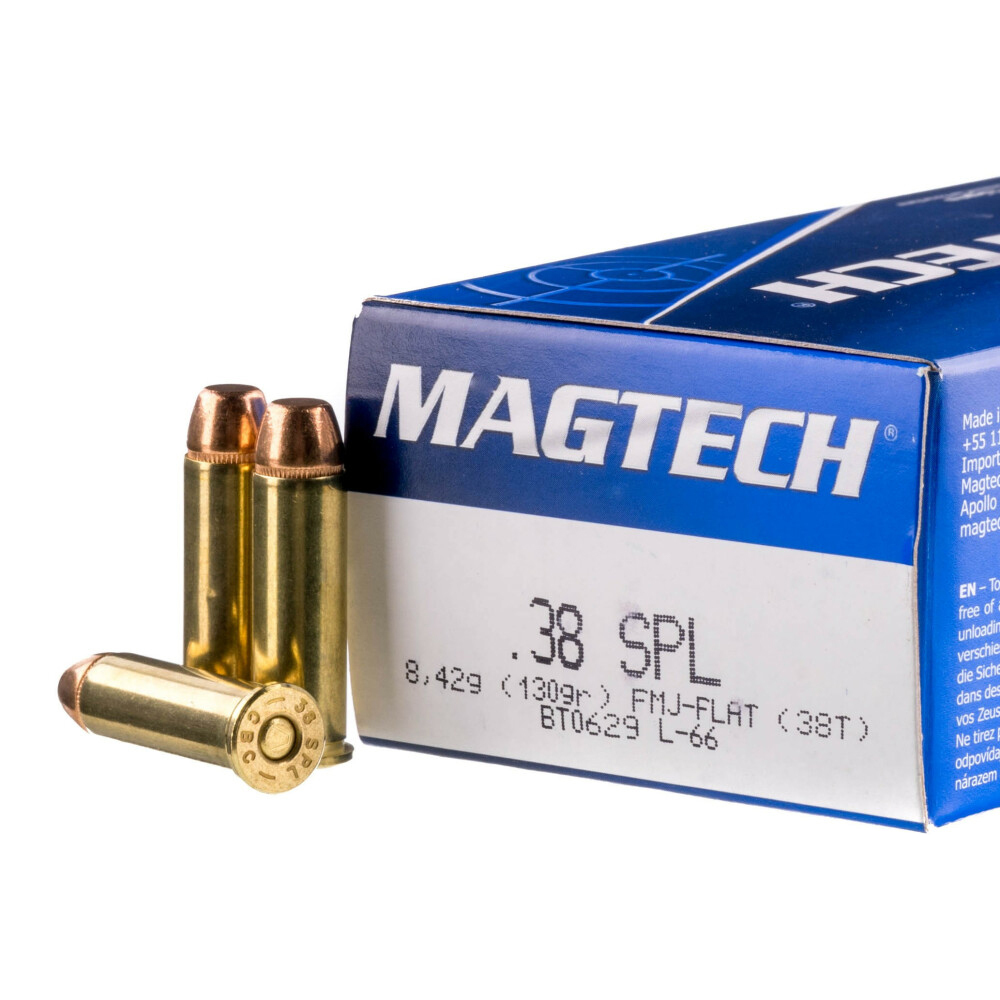 Magtech .38 Special 130 gr Ammo FMJ - 50rds - 38T - Magtech