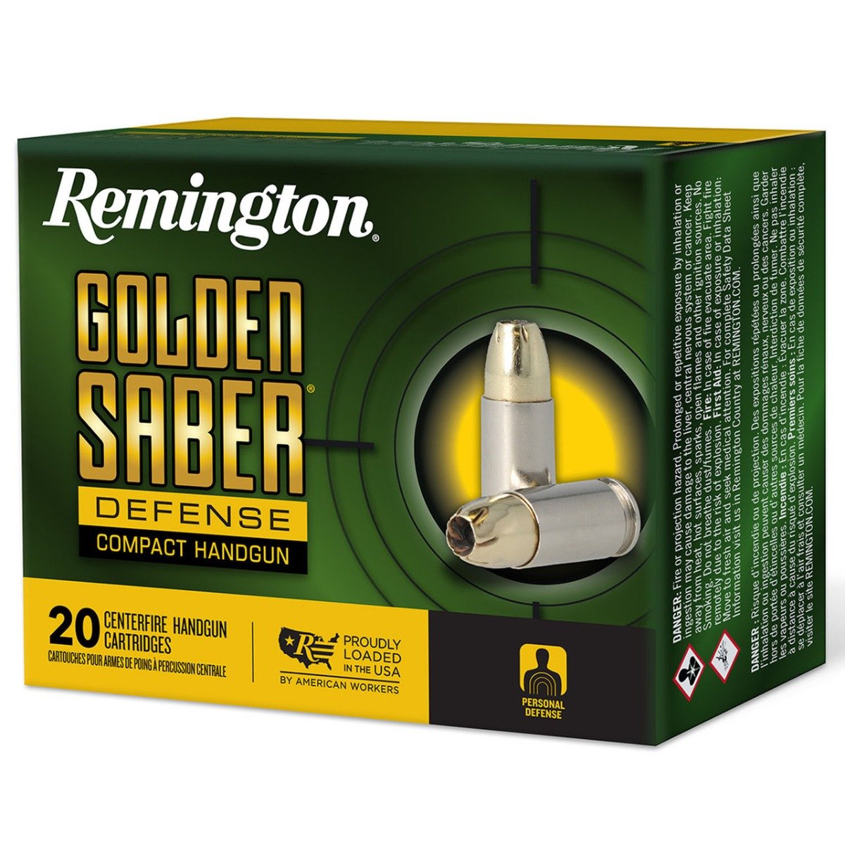 Remington Golden Saber Defense .40 S&W 180 gr Ammo BJHP - 20rds - 27618